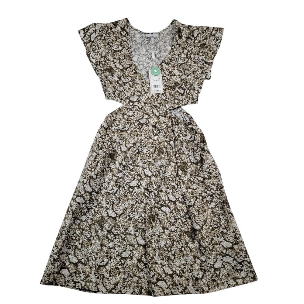 NWT Rails Women's Nyla Vine Dress Sz S Floral Organic Cotton Lyocell Blend